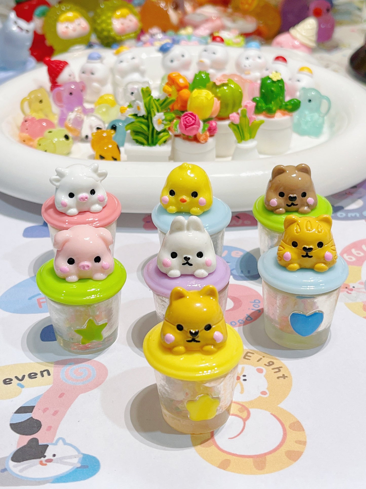 animals milk tea shaker